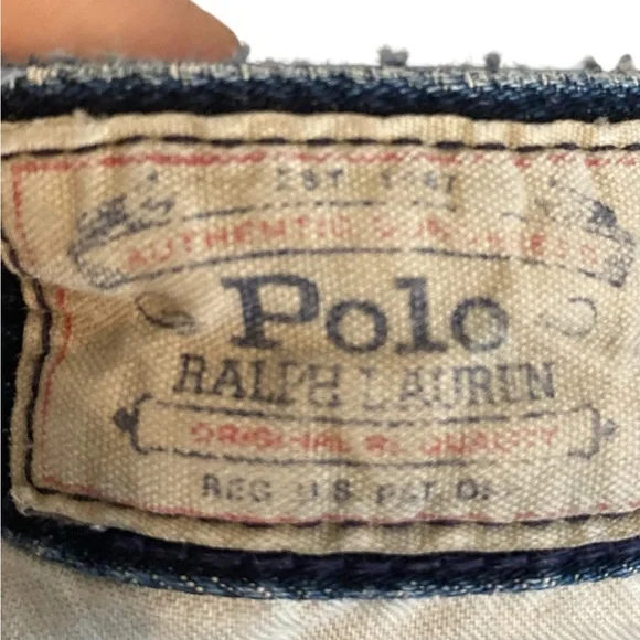 Vintage Polo Ralph Lauren Blue Wide Flare Jeans coastal cowgirl boho Western - Picture 2 of 9